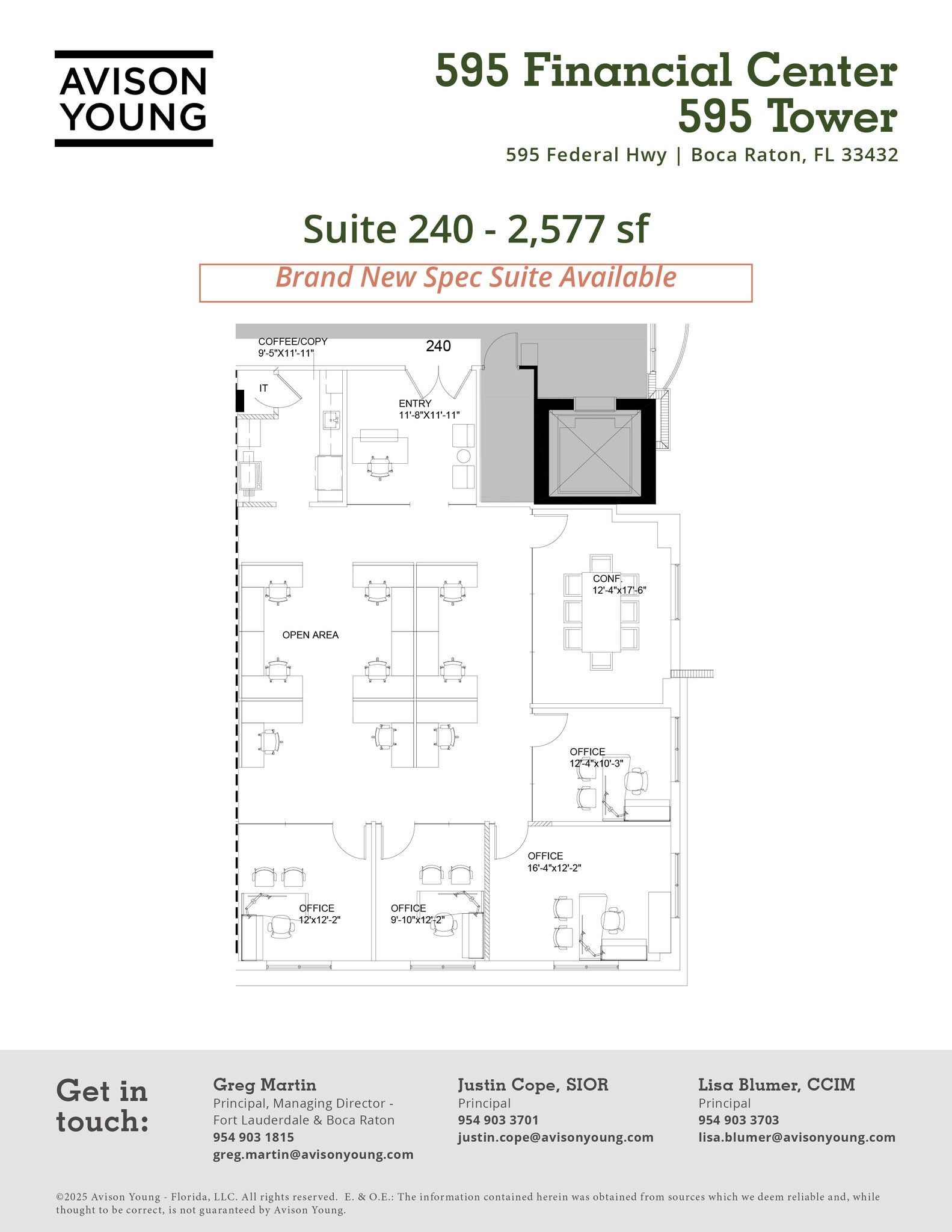 595 S Federal Hwy, Boca Raton, FL à louer Plan d’étage– Image 1 sur 1
