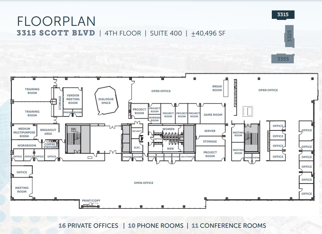 3355 Scott Blvd, Santa Clara, CA à louer Plan d’étage– Image 1 sur 1