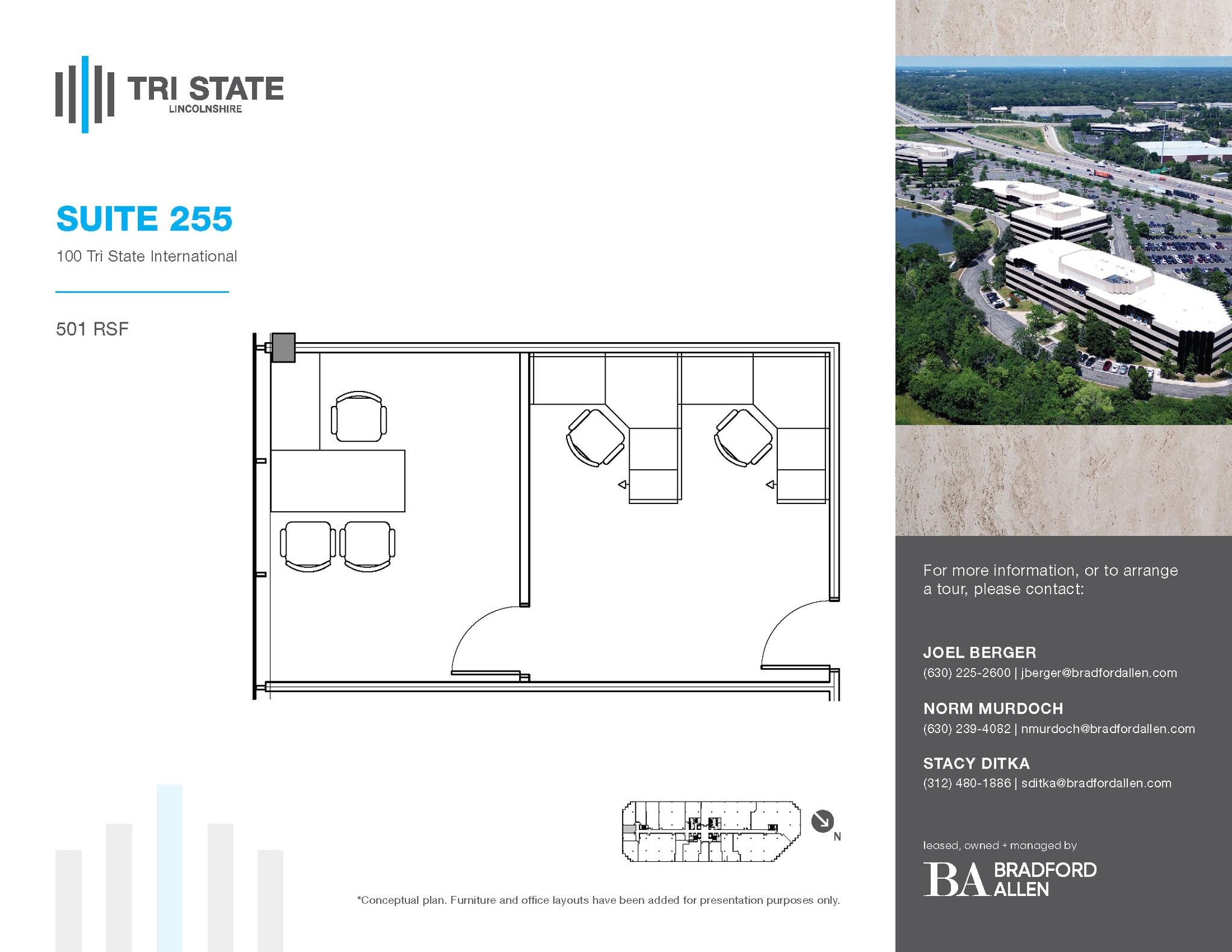 300 Tri State International, Lincolnshire, IL à louer Plan d’étage– Image 1 sur 1