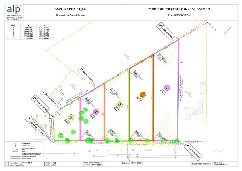Terrain dans Saint-Lyphard à vendre - Plan de site – Image 2 sur 2