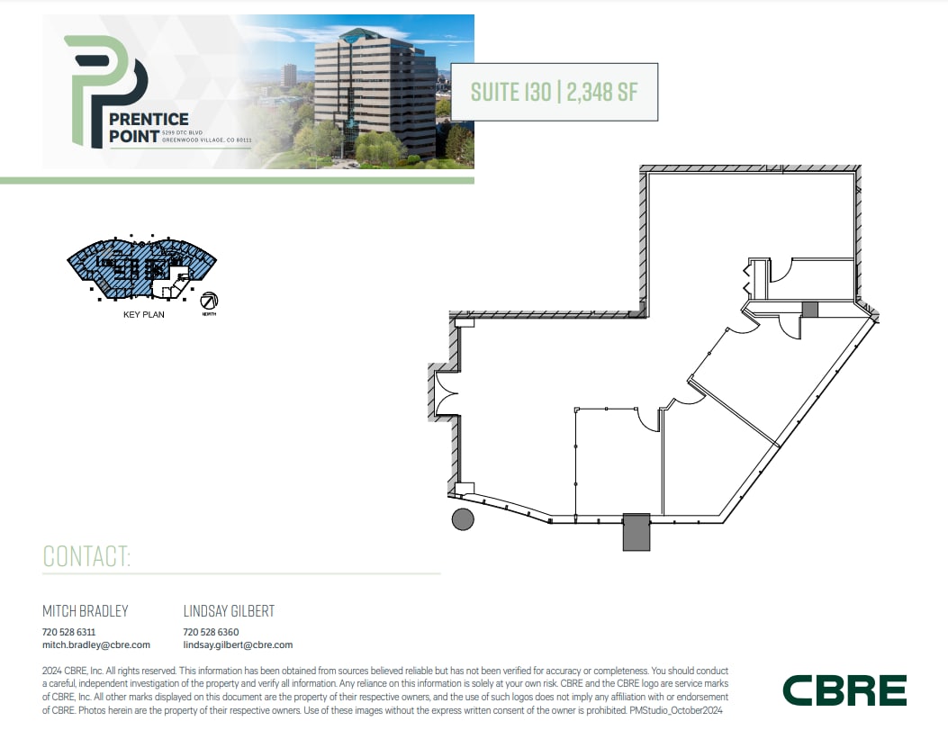 5299 Dtc Blvd, Greenwood Village, CO à louer Plan d’étage– Image 1 sur 2