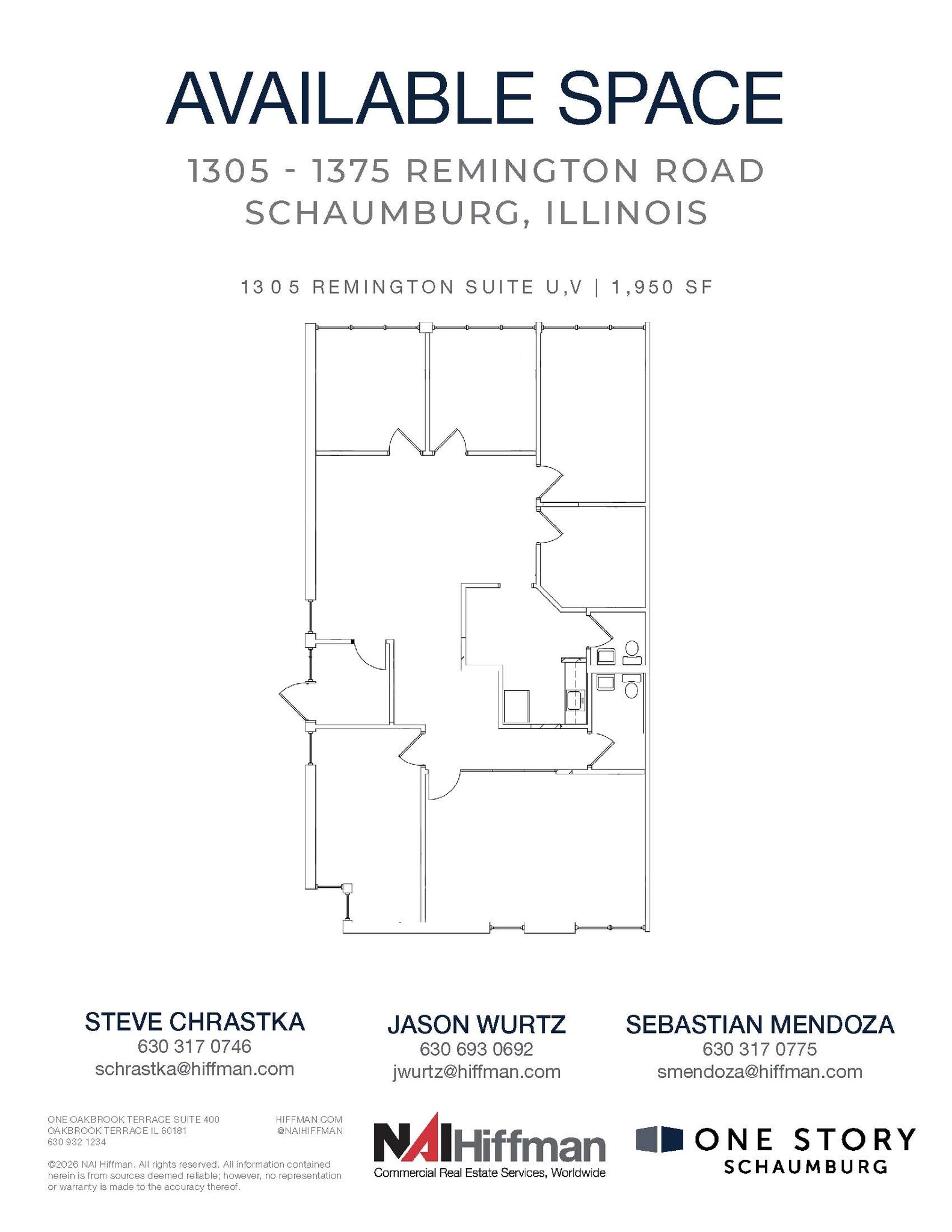1305 Remington Rd, Schaumburg, IL à louer Plan d’étage– Image 1 sur 2