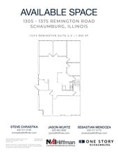1305 Remington Rd, Schaumburg, IL à louer Plan d’étage– Image 1 sur 2