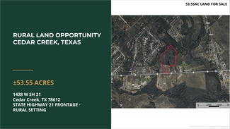 Plus de détails pour 1428 Highway 21 W, Cedar Creek, TX - Terrain à vendre