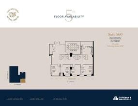 607 14th St NW, Washington, DC à louer Plan d’étage– Image 2 sur 2