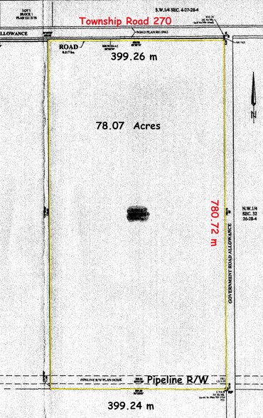 78 Acres 270 Township Rd, Airdrie, AB à vendre - Plan de site – Image 2 sur 4