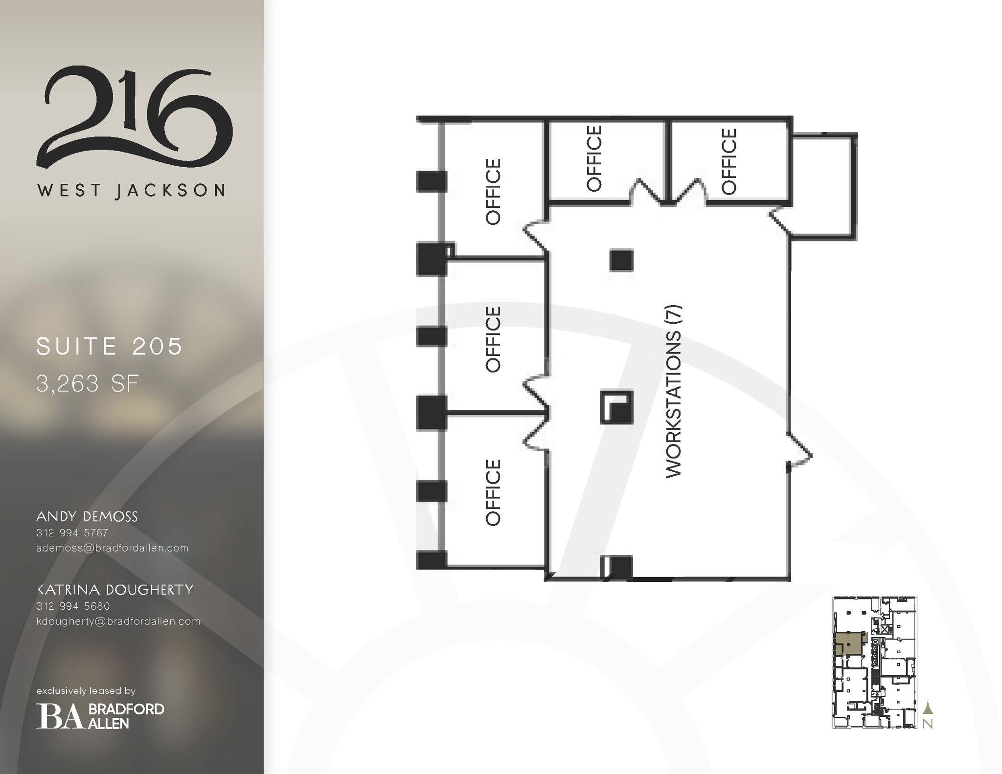 216 W Jackson Blvd, Chicago, IL à louer Plan d’étage– Image 1 sur 5