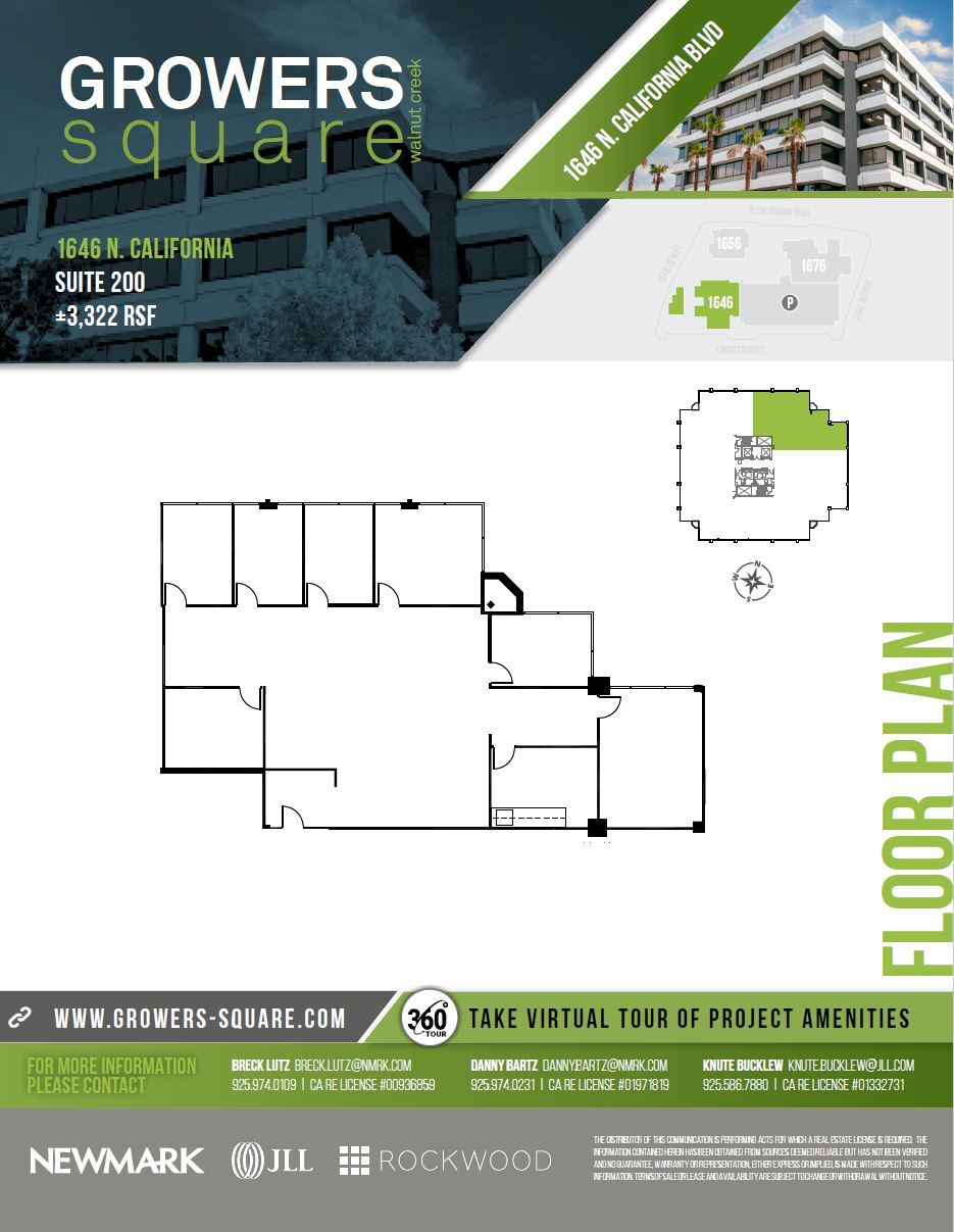 1676 N California Blvd, Walnut Creek, CA à louer Plan d’étage– Image 1 sur 1