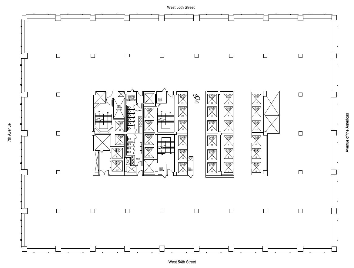 1345 Avenue of the Americas, New York, NY à louer Plan d’étage– Image 1 sur 1