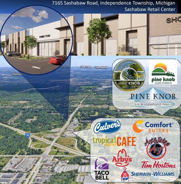 7165 Sashabaw Rd, Clarkston, MI à vendre - Photo de l’immeuble – Image 2 sur 11