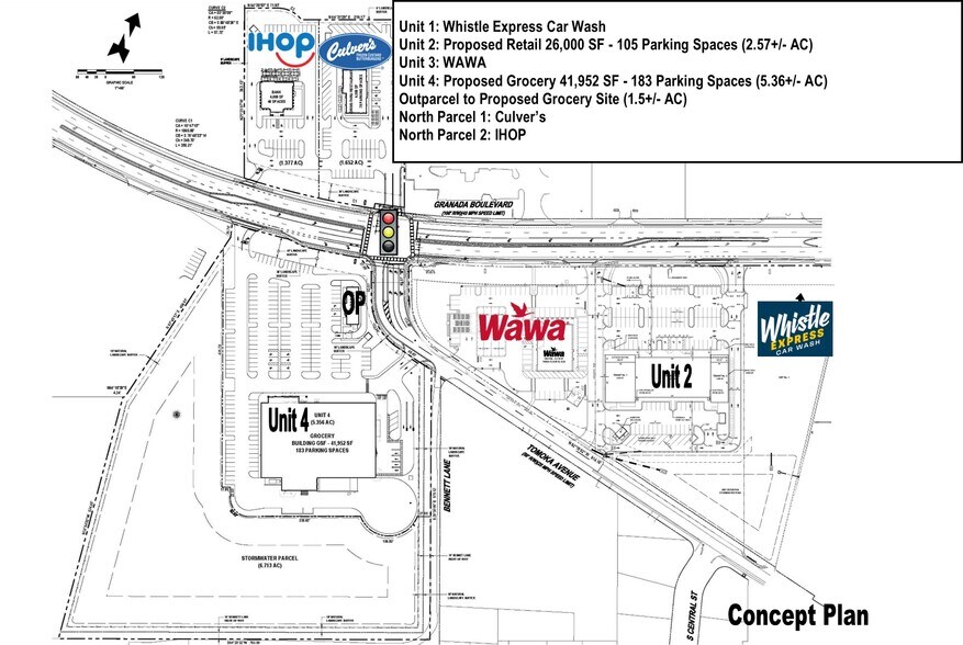 600 W Granada Blvd, Ormond Beach, FL à louer - Plan de site – Image 2 sur 2