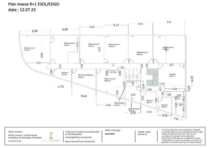 Bureau dans Saint-Jean-de-Védas à louer - Plan d’étage – Image 3 sur 3