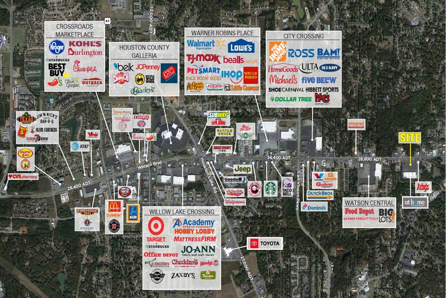 Watson Blvd, Warner Robins, GA à louer - Aérien – Image 1 sur 3