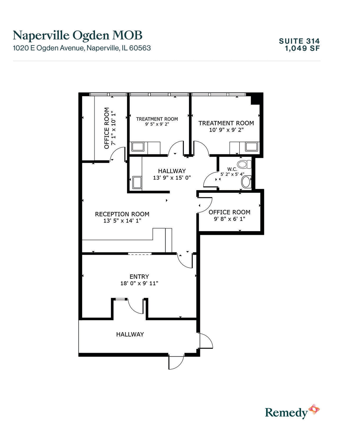1020 E Ogden Ave, Naperville, IL à louer Plan d’étage– Image 1 sur 1