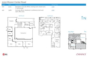 5333 Mission Center Rd, San Diego, CA à louer Plan d’étage– Image 1 sur 1