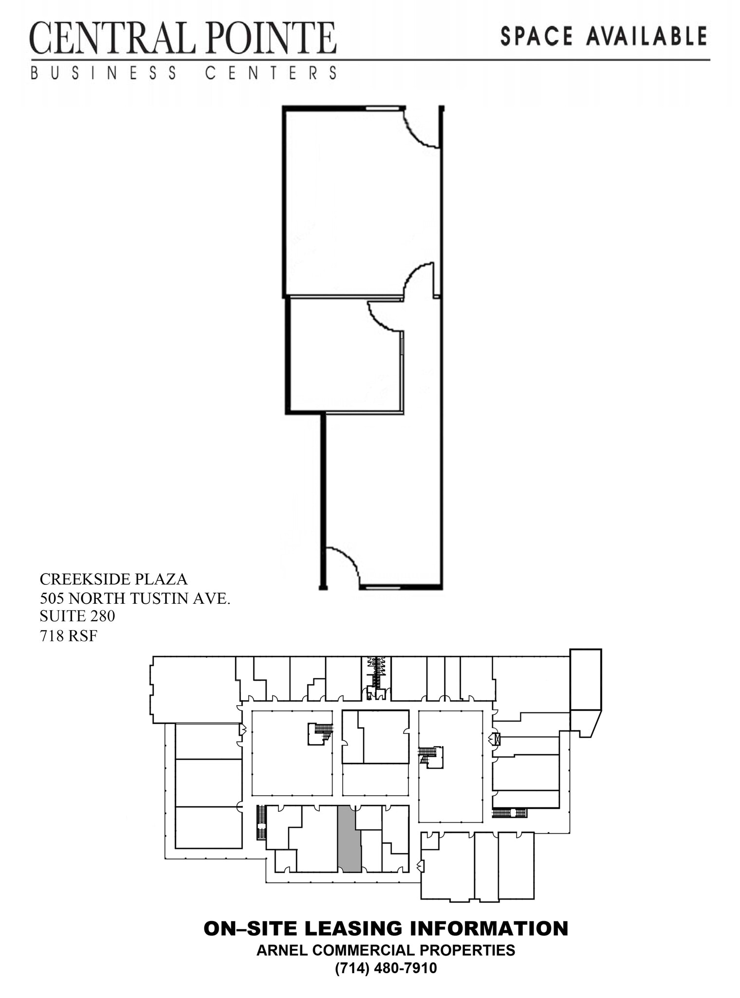 505 N Tustin Ave, Santa Ana, CA à louer Plan d’étage– Image 1 sur 1