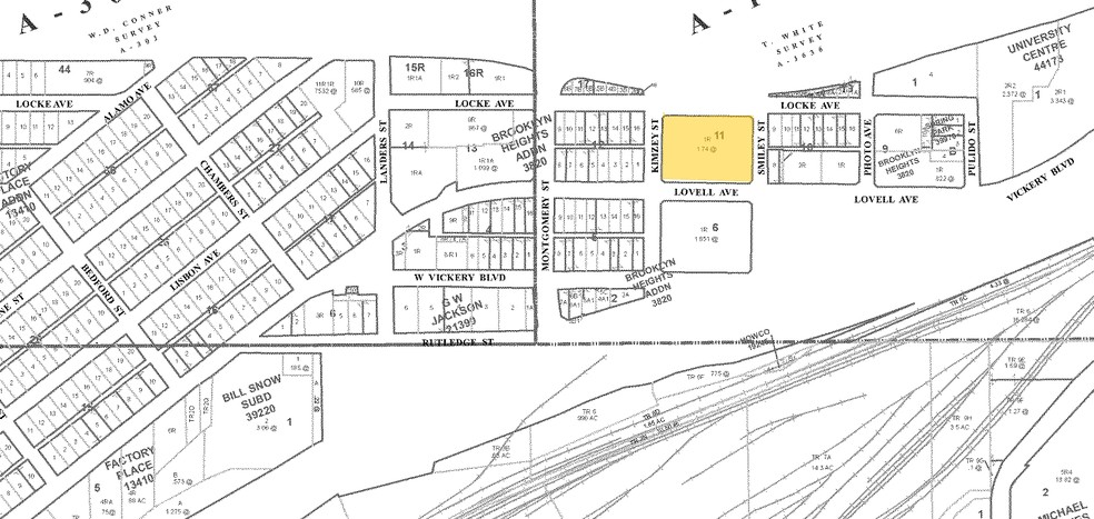 3455 Locke Ave, Fort Worth, TX à louer - Plan cadastral – Image 2 sur 8