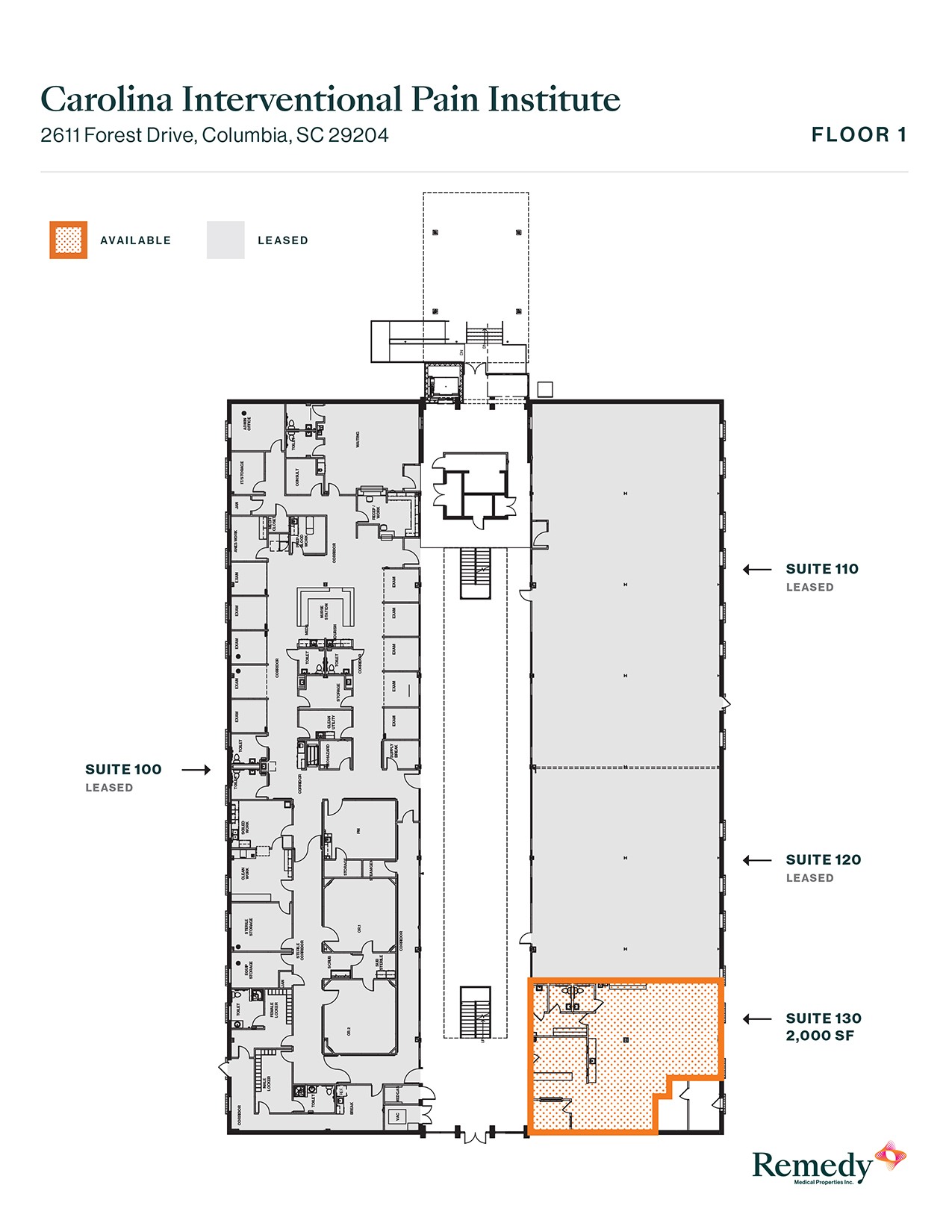 2611 Forest Dr, Columbia, SC à louer Plan d’étage– Image 1 sur 1