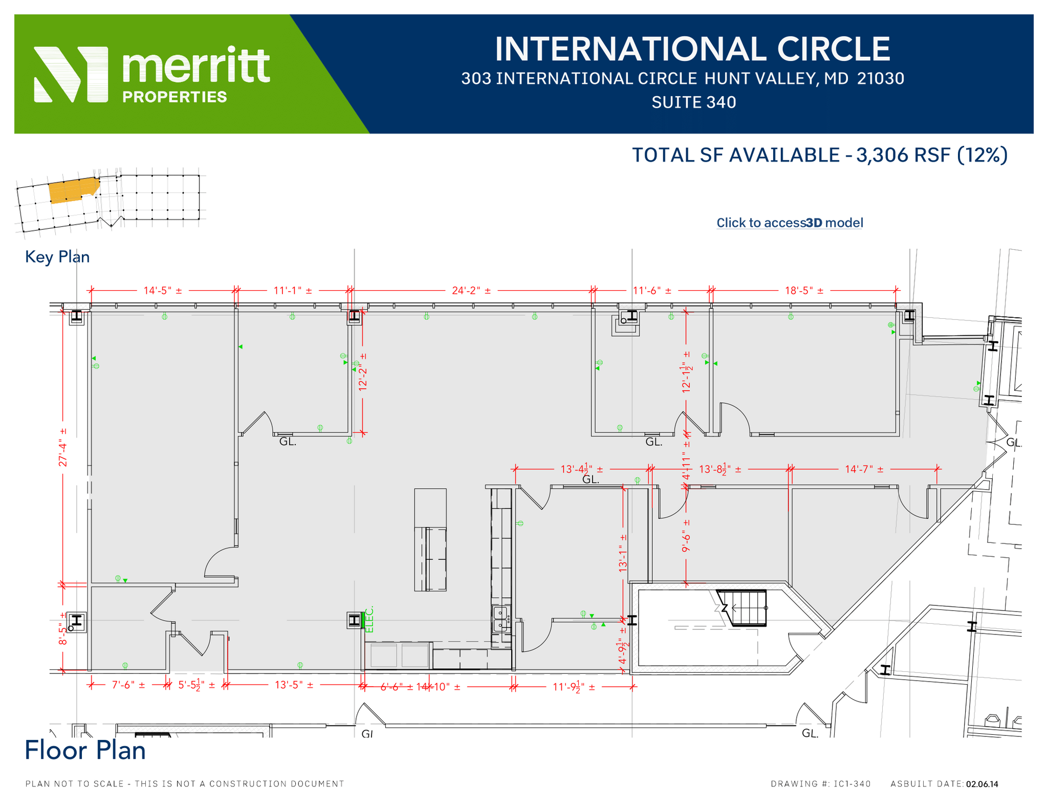 303 International Cir, Hunt Valley, MD à louer Plan d’étage– Image 1 sur 1