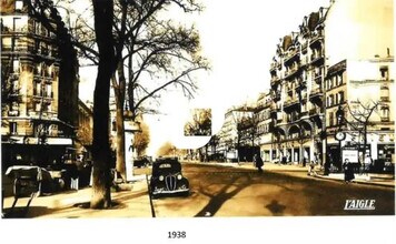 Paris - Vue aérienne  vue de carte