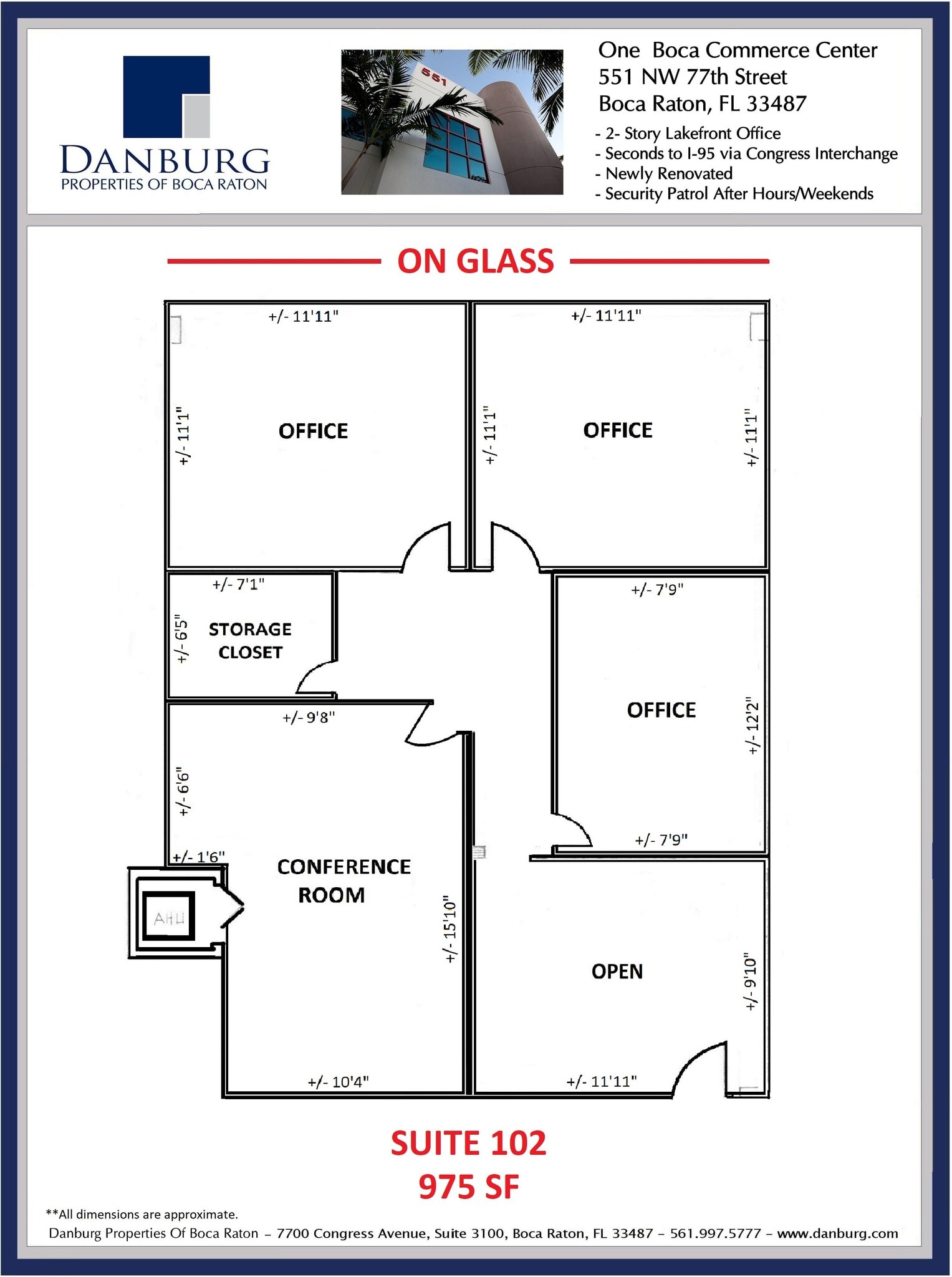 551 NW 77th St, Boca Raton, FL à louer Plan d’étage– Image 1 sur 1