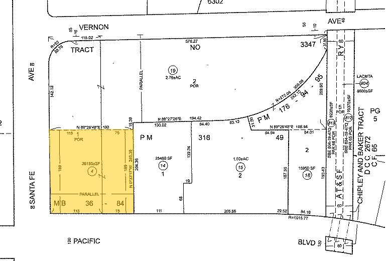 4334 S Santa Fe Ave, Vernon, CA à louer - Plan cadastral – Image 2 sur 18