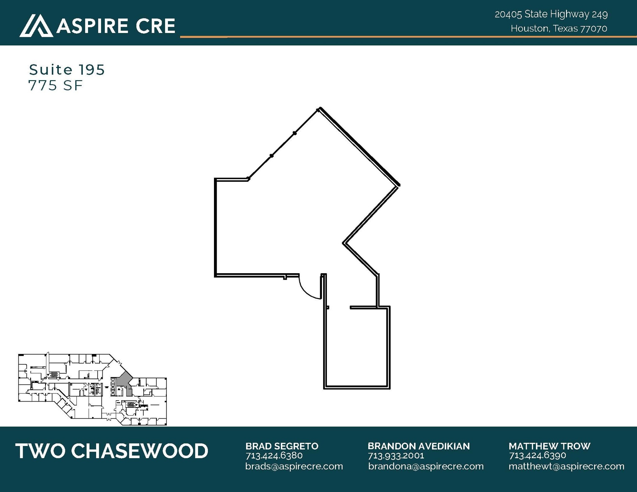 20333 State Highway 249, Houston, TX à louer Plan d’étage– Image 1 sur 1