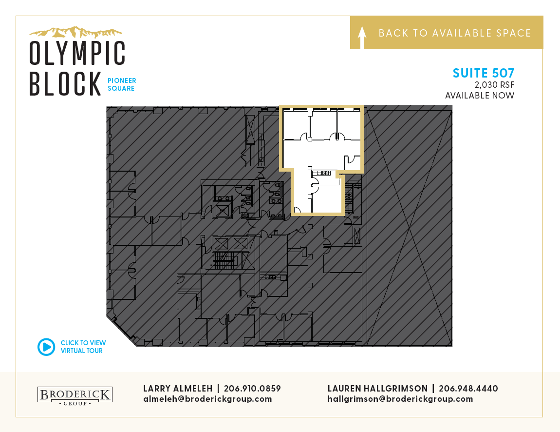 101 Yesler Way, Seattle, WA à louer Plan d’étage– Image 1 sur 1