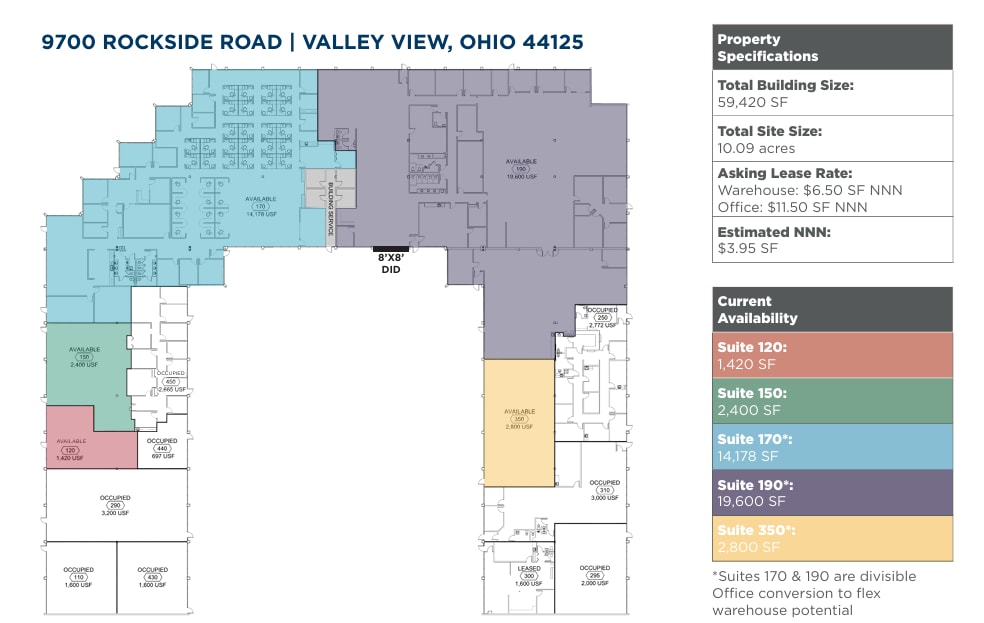 9700 Rockside Rd, Valley View, OH à louer Plan d’étage– Image 1 sur 1