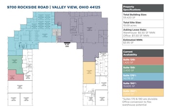 9700 Rockside Rd, Valley View, OH à louer Plan d’étage– Image 1 sur 1