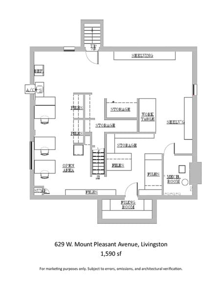 629 W Mount Pleasant Ave, Livingston, NJ à louer - Plan d’étage – Image 3 sur 4