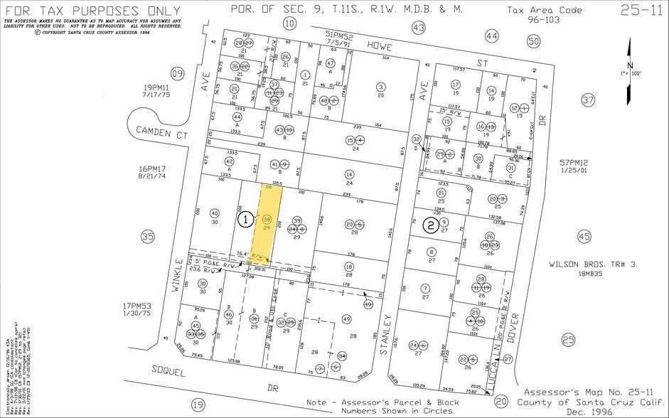 3088 Winkle Ave, Santa Cruz, CA à louer - Plan cadastral – Image 3 sur 3
