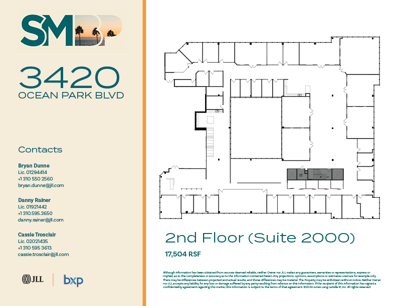 3420 Ocean Park Blvd, Santa Monica, CA à louer Plan d’étage– Image 1 sur 5