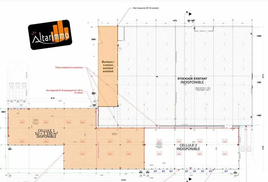 Bureau dans Dreux à louer - Plan d’étage – Image 2 sur 2