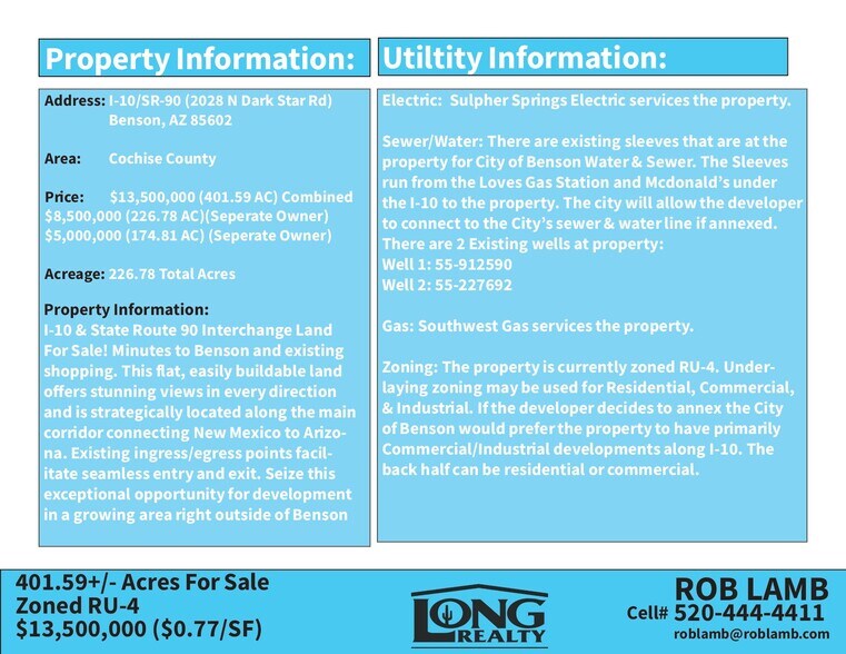 2100 Dark Star Rd, Benson, AZ à vendre - Photo de l’immeuble – Image 3 sur 5