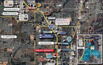 411 N Goad Springs Rd, Lowell, AR - VUE AÉRIENNE vue de carte