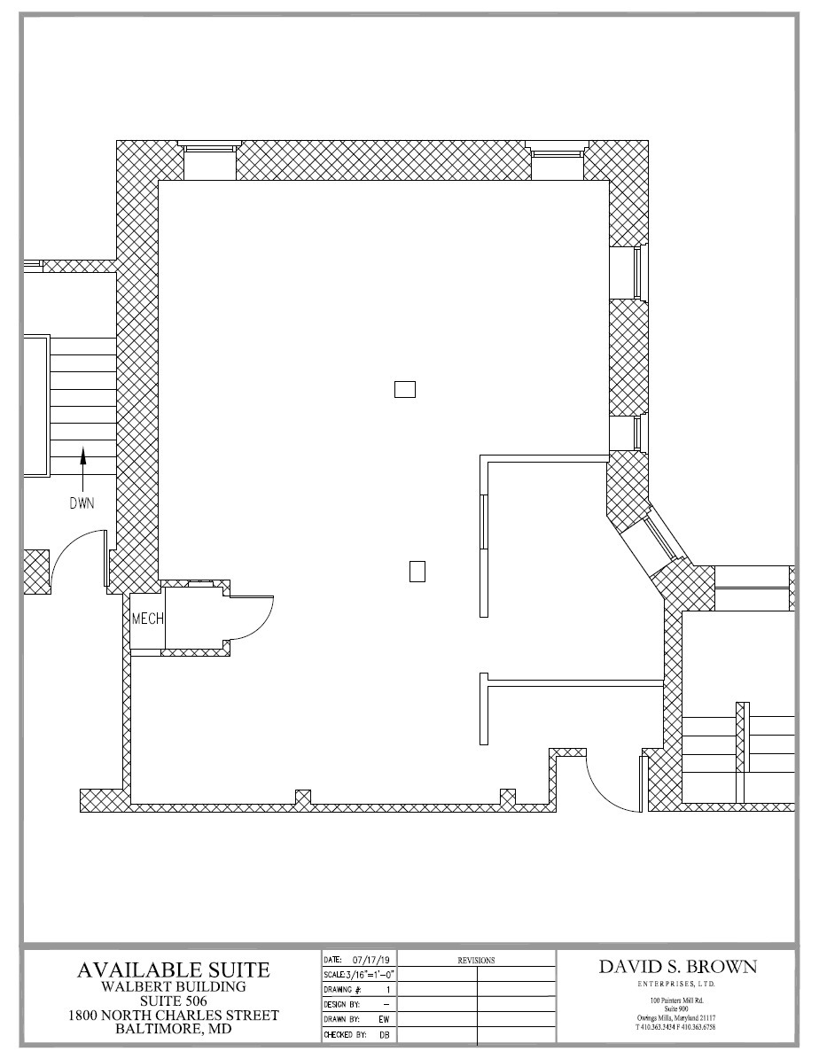 1800 N Charles St, Baltimore, MD à louer Plan d’étage– Image 1 sur 1
