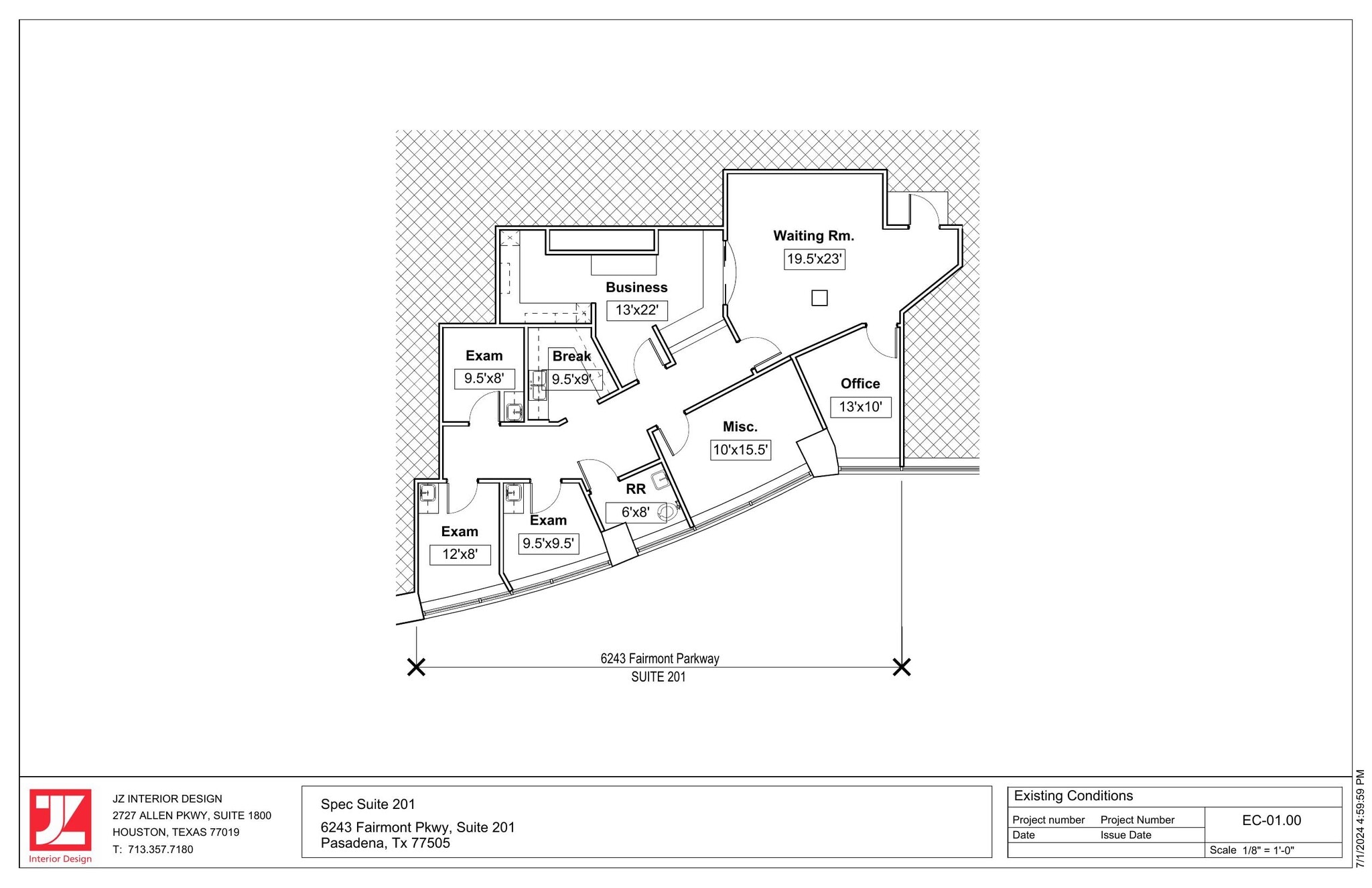 6243 Fairmont Pky, Pasadena, TX à louer Plan d’étage– Image 1 sur 1
