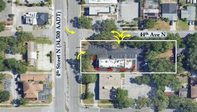 4351 4th St N, Saint Petersburg, FL - Vue aérienne vue de carte