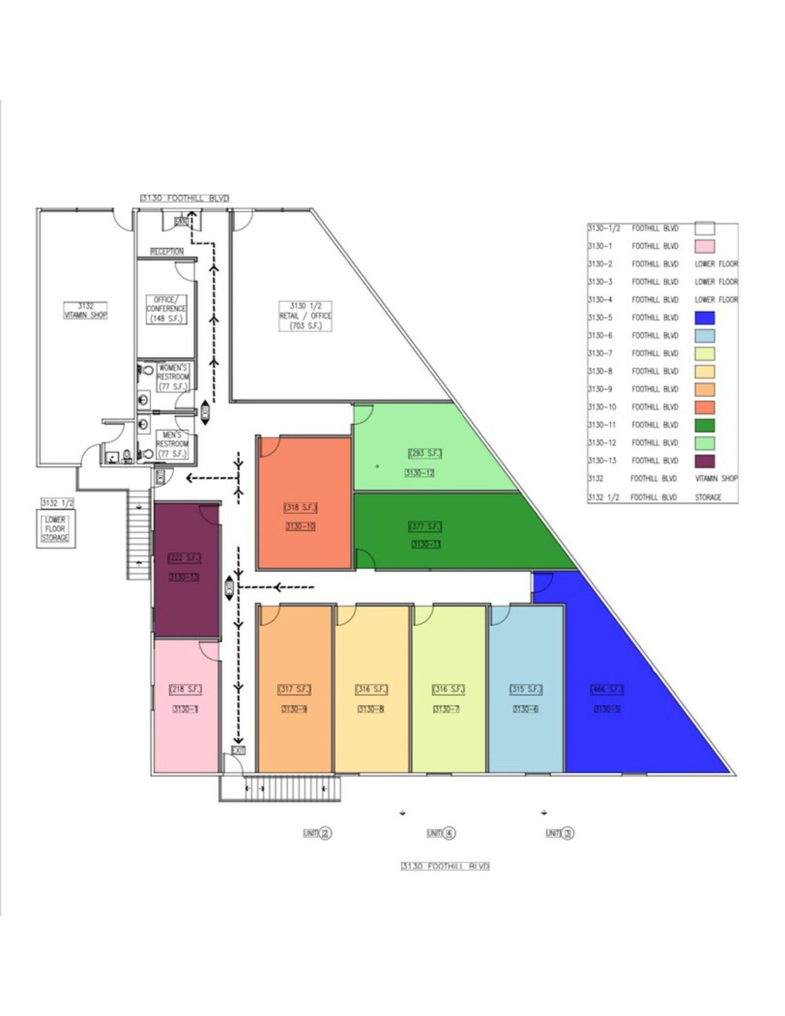 3130-3136 1/2 Foothill Blvd, La Crescenta, CA à louer Plan de site– Image 1 sur 12