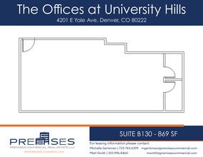 2696 S Colorado Blvd, Denver, CO à louer Plan d’étage– Image 1 sur 1