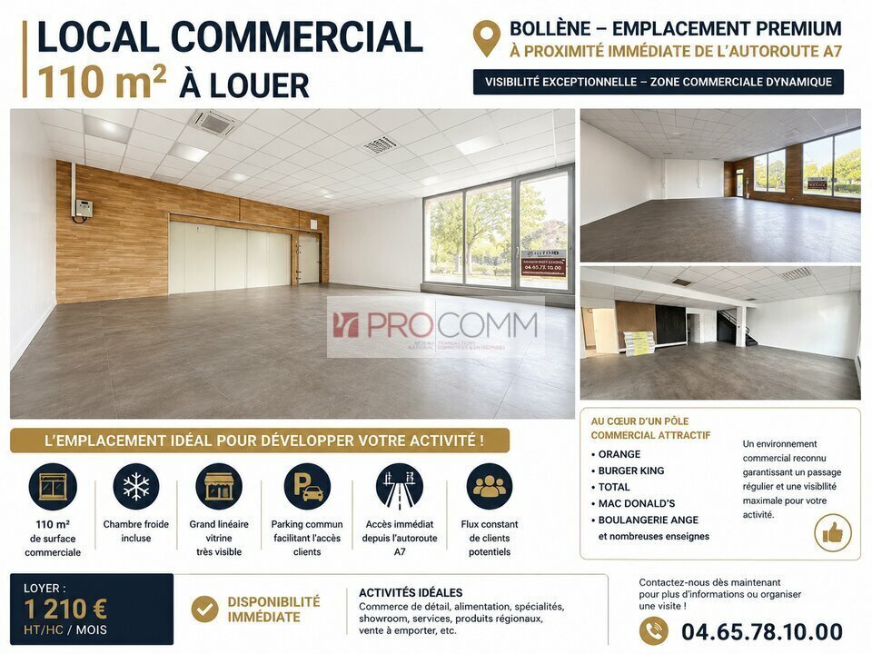 Local commercial dans Bollène à louer Photo de l’immeuble– Image 1 sur 4