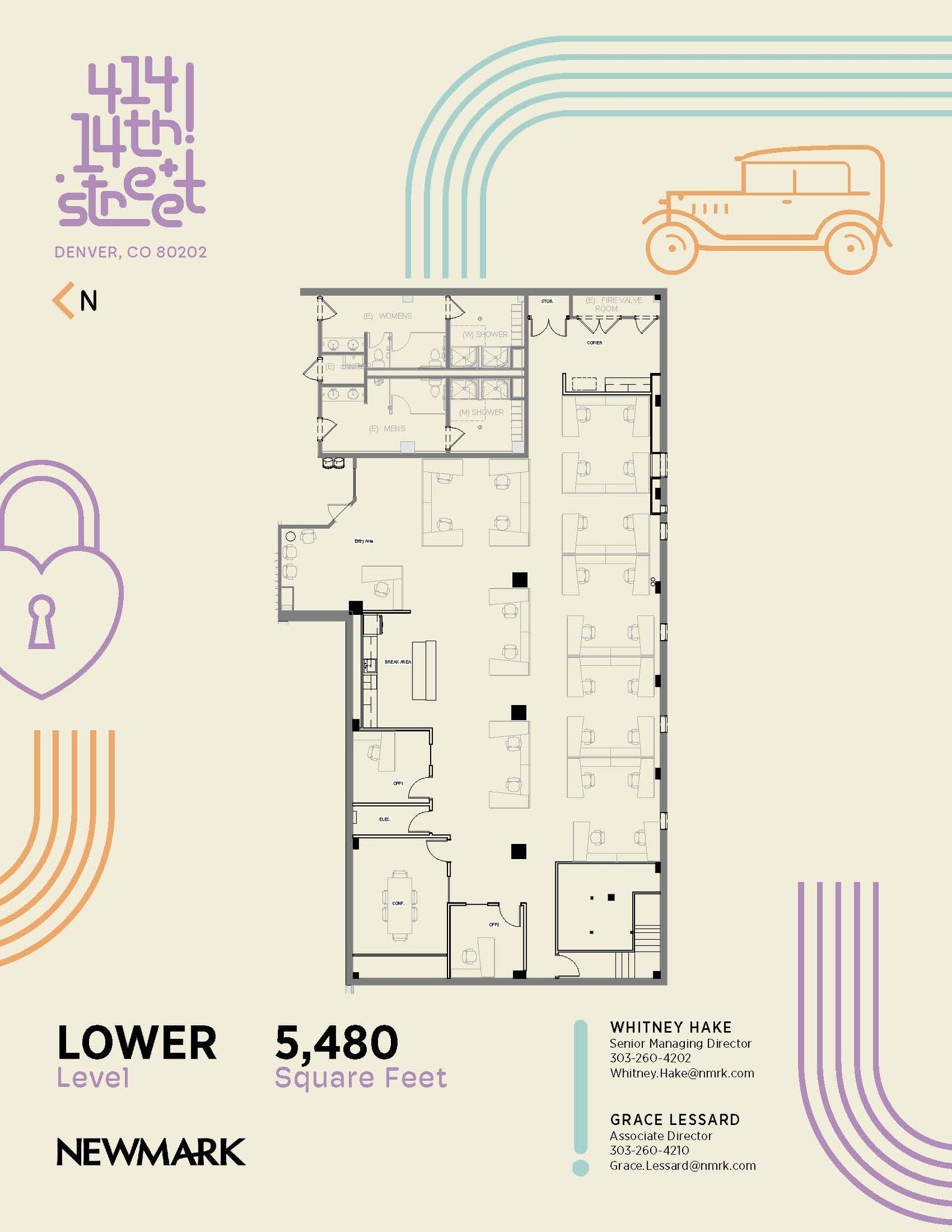 414 14th St, Denver, CO à louer Plan d’étage– Image 1 sur 1