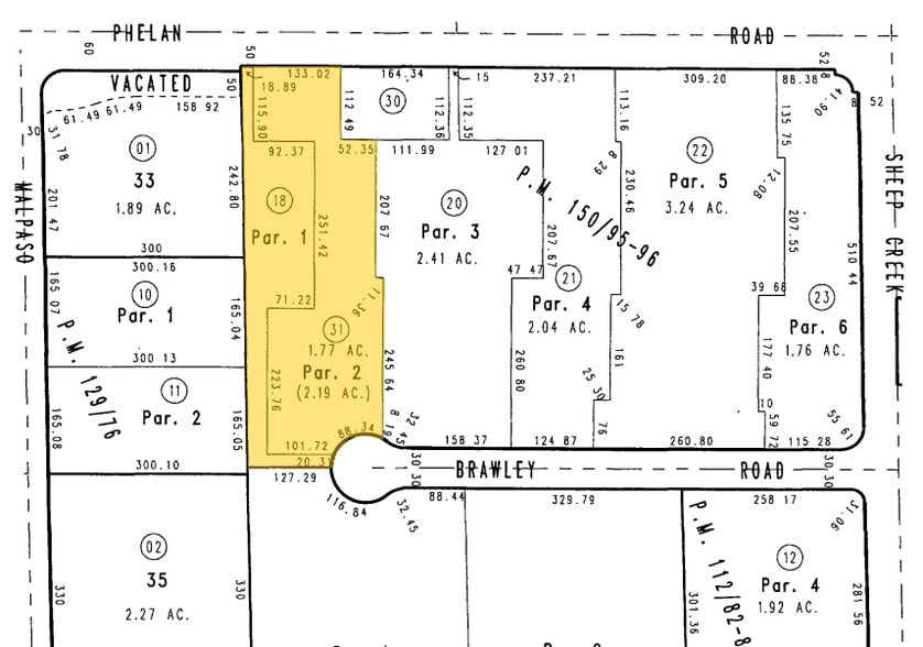 Phelan Rd, Phelan, CA à vendre - Plan cadastral – Image 2 sur 5