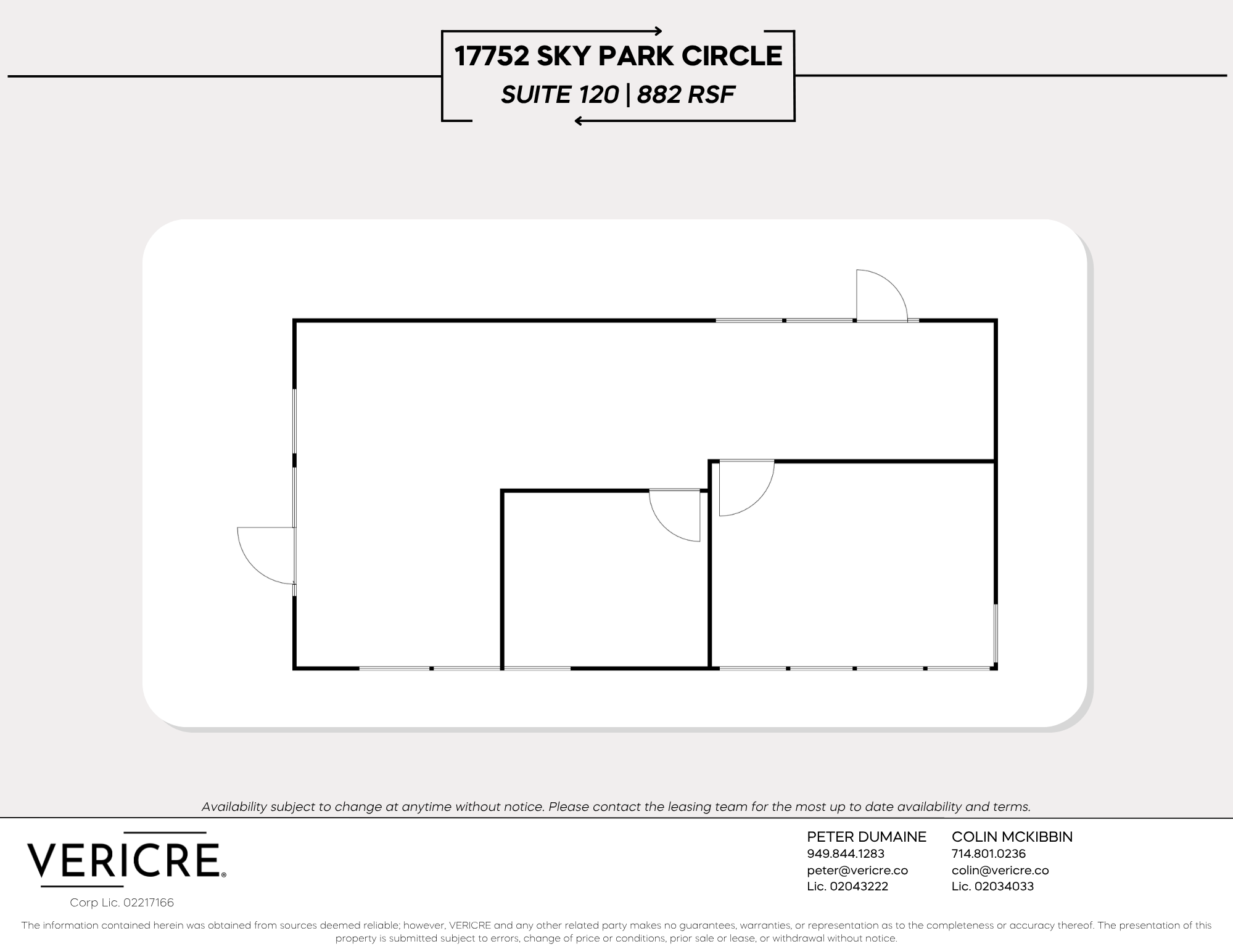 17752 Sky Park Cir, Irvine, CA à louer Plan d’étage– Image 1 sur 1
