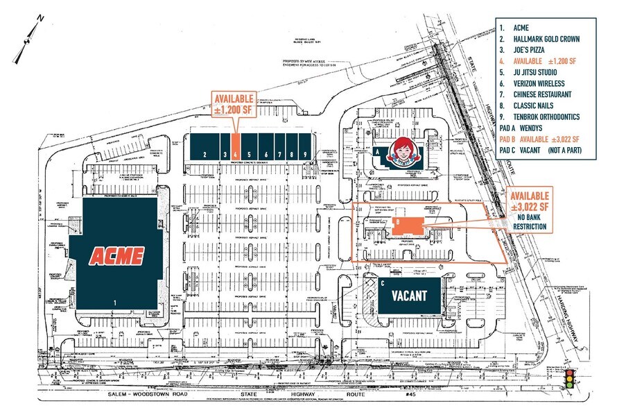 859 Rt-45, Woodstown, NJ à louer - Plan de site – Image 3 sur 3