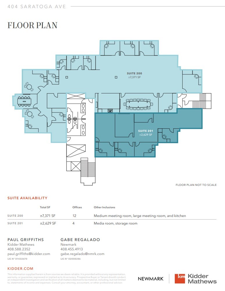 404 Saratoga Ave, Santa Clara, CA à louer Plan d’étage– Image 1 sur 1