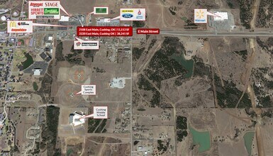 2220 E Main St, Cushing, OK - VUE AÉRIENNE  vue de carte
