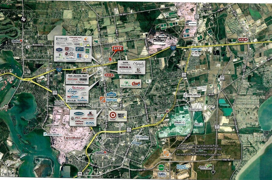 NEQ I-10 & Garth Rd, Baytown, TX à vendre - Aérien – Image 2 sur 3