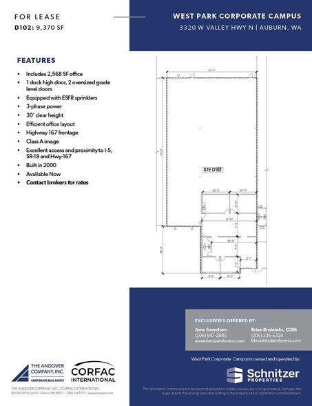 3320 W Valley Hwy N, Auburn, WA à louer - Plan d’étage – Image 2 sur 27